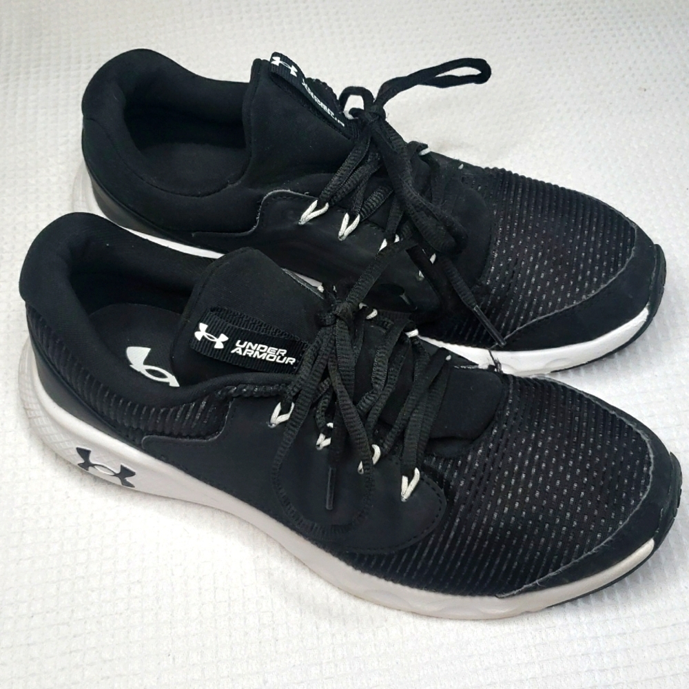 Youth Under Armour Charged Vantage 2 Black Running Shoes Sneakers